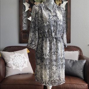 Vince Camuto 3-qtr length sleeve snake print dress